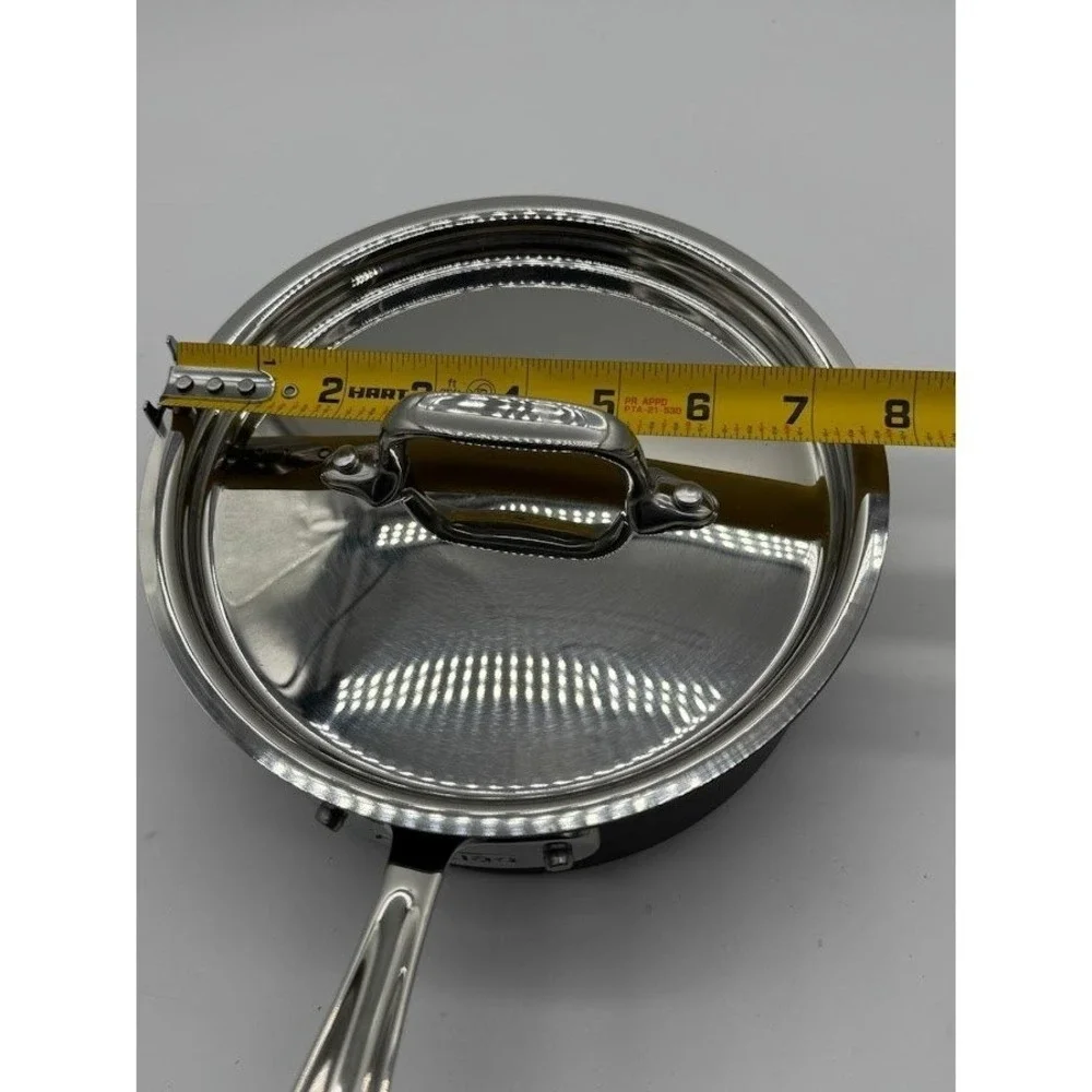 All-Clad NS1 Nonstick‎ 2 Qt Shallow Sauce Pan with Lid Hard Anodized E1022364